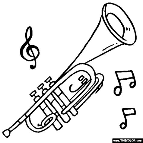 Coloring pages for adults skulls. Trumpet Online Coloring Page | Brass Coloring | Music drawings, Music coloring, Coloring pages