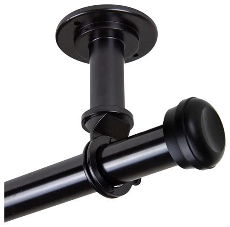 Cillo Ceiling 1 Curtain Rodroom Divider 28 48 Black Transitional Curtain Rods By Rod
