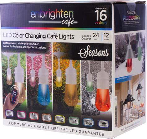 Enbrighten Seasons Vintage Led Color Changing Café String Lights 24ft