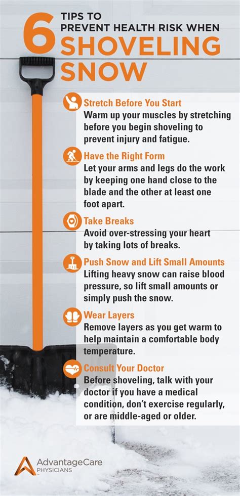 6 Consejos Para Prevenir Riesgos De Salud Al Palear Nieve Advantagecare Physicians