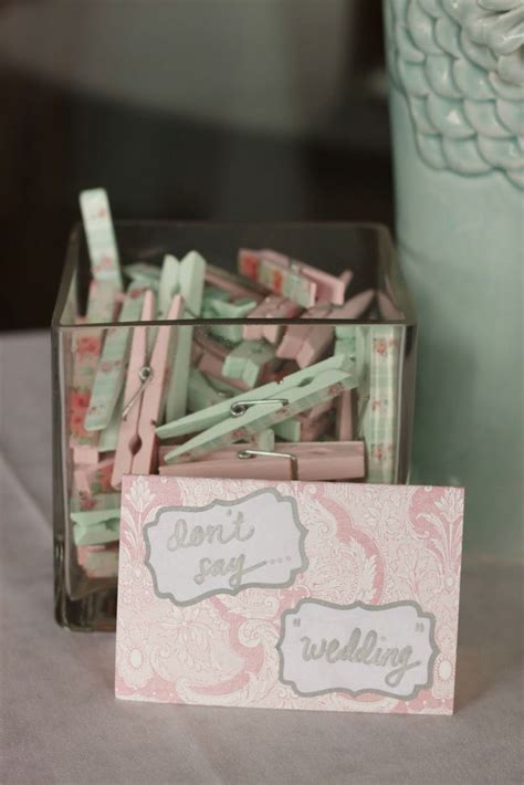 Clothespin Bridal Shower Game All Guests Receive A Clothespin Upon