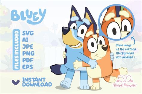 Bluey and Bingo SVG Vector files Easy Download. Instant | Etsy
