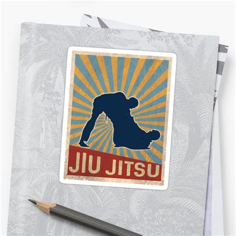 Jiu Jitsu Vintage V2 Sticker By Teetimeguys Redbubble