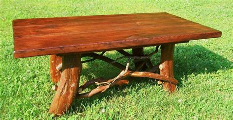Log Cabin Coffee Table Rustic Log Furniture Adirondack Furniture
