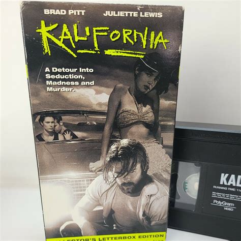 Kalifornia VHS Polygram Video Letterbox Unrated Brad Pitt Juliette Lewis EBay