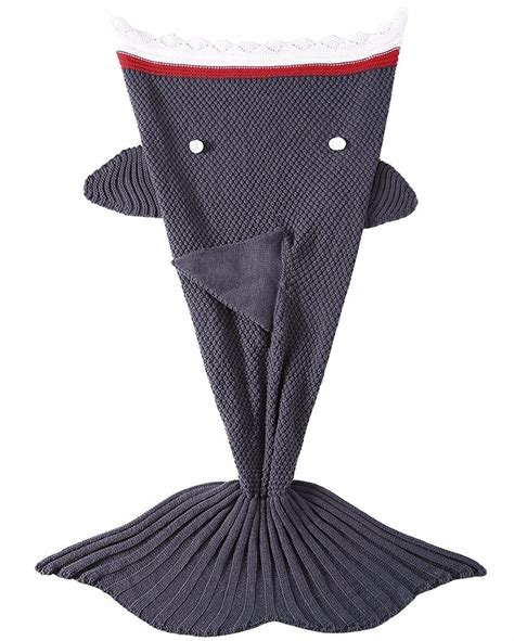 LAGHCAT Mermaid Tail Blanket Knit Crochet and Shark ...