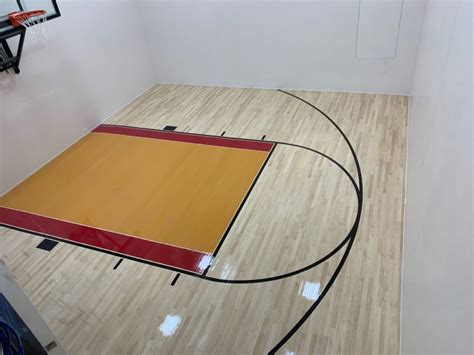 Custom Residential Basketball Court Flooring Installation Em Custom