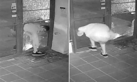 Bungling Burglar Forgets Where He Broke In And Runs Into Glass Door