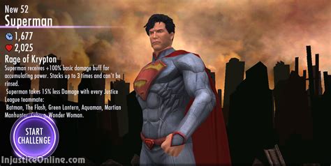 Injustice Gods Among Us Mobile New 52 Superman Challenge