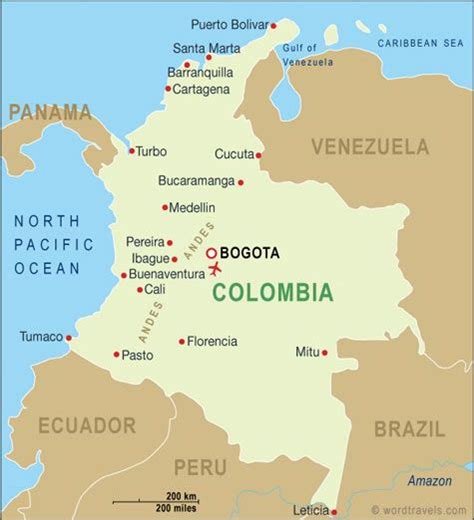 Colombia Map Colombia Mapa Mapa Da Col Mbia Geografia