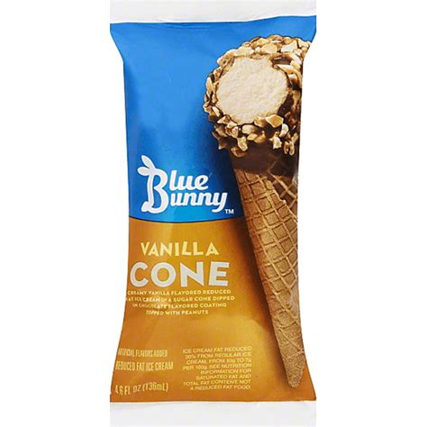 Blue Bunny Ice Cream Cone Reduced Fat Vanilla Ice Cream Sun Fresh