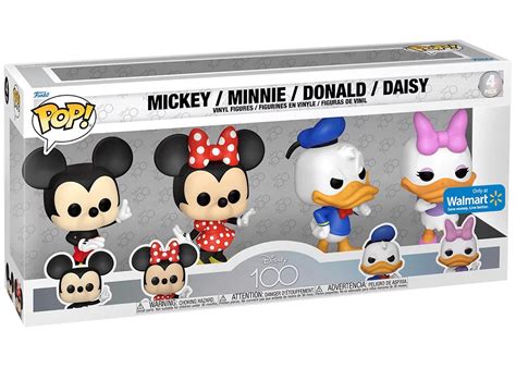 Funko Pop Disney 100 Mickey Minnie Donald And Daisy Walmart