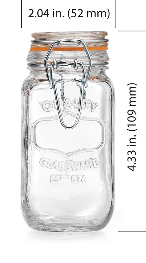 Elegant Home Quality Airtight Glass Spice Jar Hermetic Seal Bail And Trigger Jar With Lidx2022