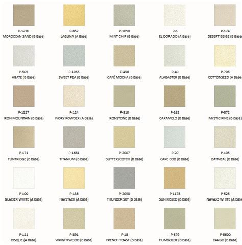 Expo Stucco Color Chart Warehouse Of Ideas