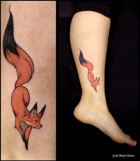 5 out of 5 stars. small fox with colour (cartoon style) #tattoo #fox # ...