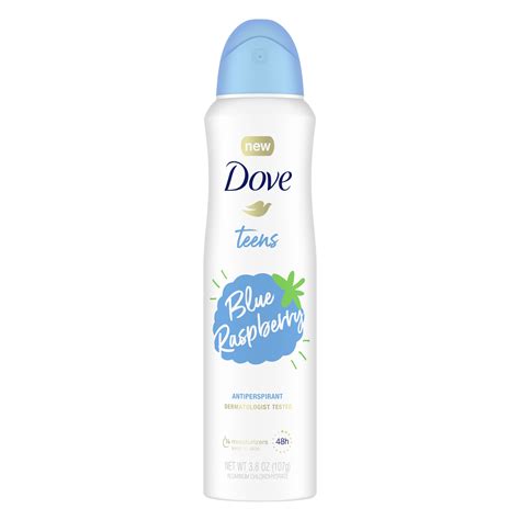 Dove Teens Dry Spray Antiperspirant Deodorant Blue Raspberry Dove
