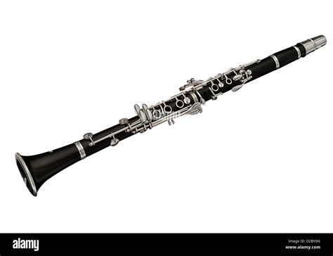 Clarinet Woodwind Instrument On A White Background Stock Photo Alamy