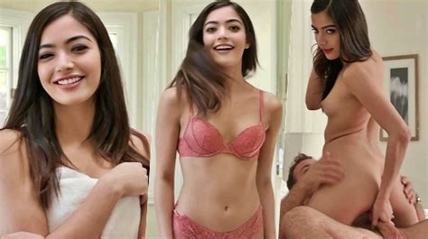 Rashmika Mandanna Naked Slim Actress Bath Towel Deepfake Bedroom Sex