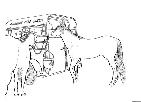 Barrel Racing Horse Coloring Pages Sketch Coloring Page