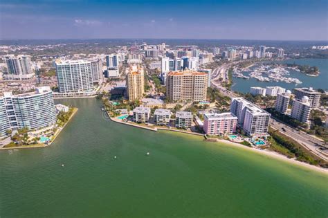 Panorama Of City Sarasota Fl Beautiful Beaches In Florida Stock Image