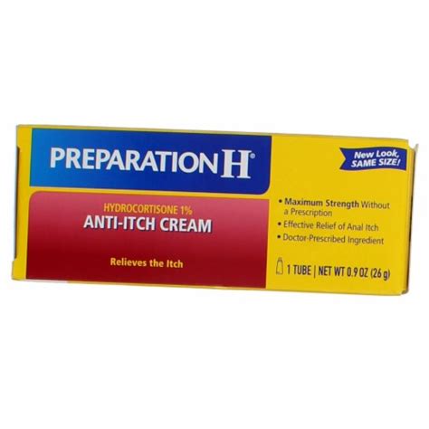 Preparation H Hydrocortisone 1 Anti Itch Cream 09 Oz Frys Food Stores