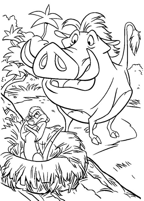 Angry Timon And Pumbaa Coloring Page Free Printable Coloring Pages