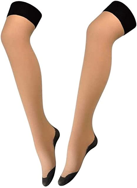 Sexy Stockings Women Tight High Stockings Back Striped Elasticity