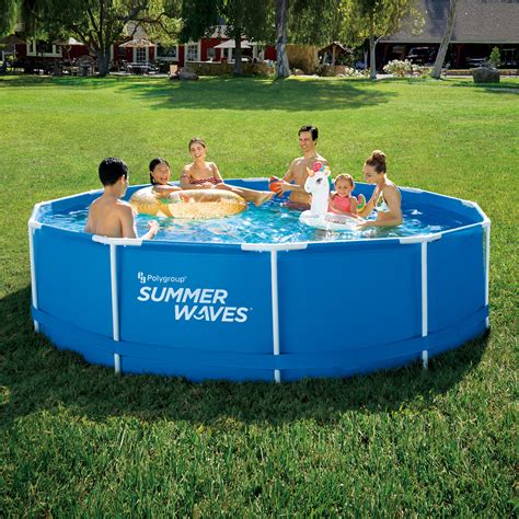 Summer Waves Active Metal Frame 12ft X 30in Above Ground Swimming Pool