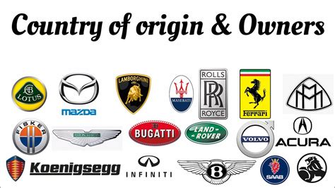 Car Brands Country Of Origin And Owners The Hierarchy Youtube