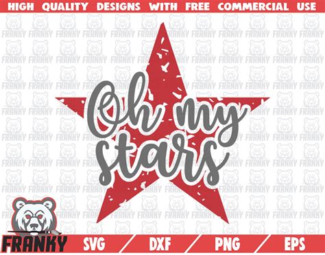 Oh My Stars Svg Cut File Dxf File Stars And Stripes Etsy