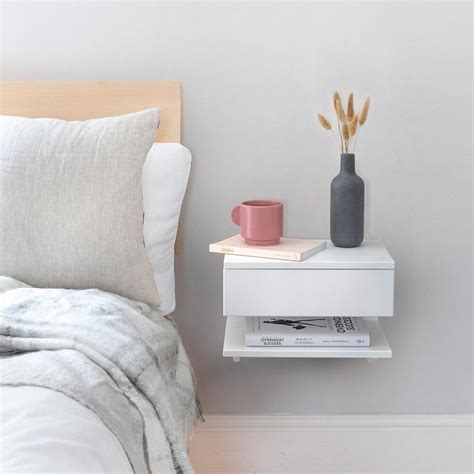 Floating Bedside Table Etsy Floating Bedside Table Small Bedroom