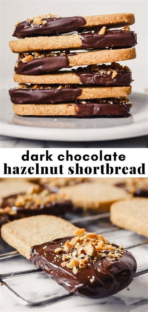 Dark Chocolate Dipped Hazelnut Shortbread Cookies Zestful Kitchen