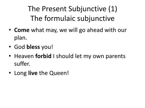 Ppt The Subjunctive Mood Powerpoint Presentation Free Download Id