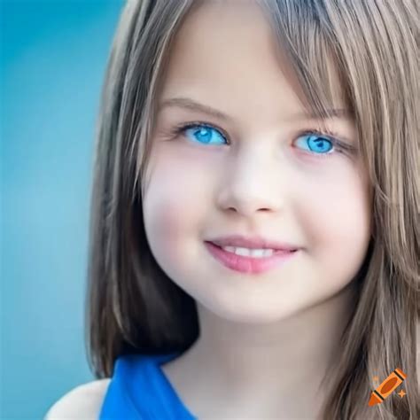 portrait of a girl with captivating blue eyes