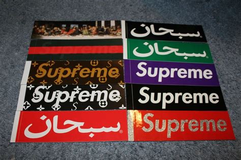 Rare Supreme Box Logo Stickers Last Supper Gucci Lv Arabic