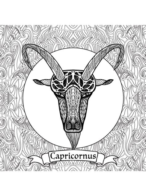 Kids N Coloring Page Zodiac Signs For Adults Capricornus