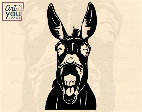 Donkey Svg Files for Cricut Clipart Farm Animal Funny Face - Etsy