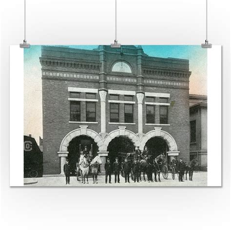 Waterloo Iowa Exterior View Of Central Fire Station 24x36 Giclee