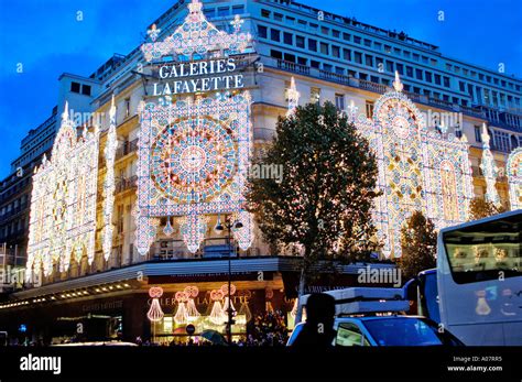 Paris France Shopping Galeries Lafayette Department Store On Stock