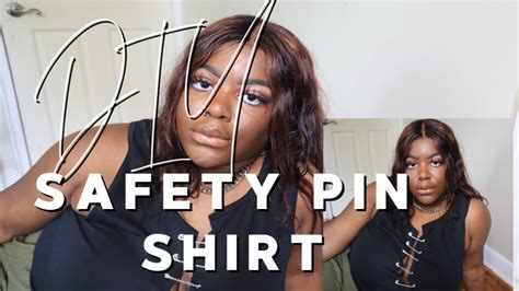 Diy Safety Pin Shirt Super Easy Youtube