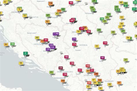Ovo Su Trenutno NajugroŽeniji Gradovi U Srbiji Detaljna Mapa ZagaĐenja