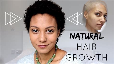 Natural Hair Growth Update From Shaved Head 6 Months Later Youtube