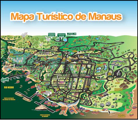 Mapa Turístico De Manaus No Amazonas é Assim