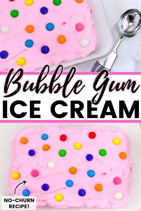 No Churn Bubble Gum Ice Cream Recipe Recipe Bubble Gum Ice Cream