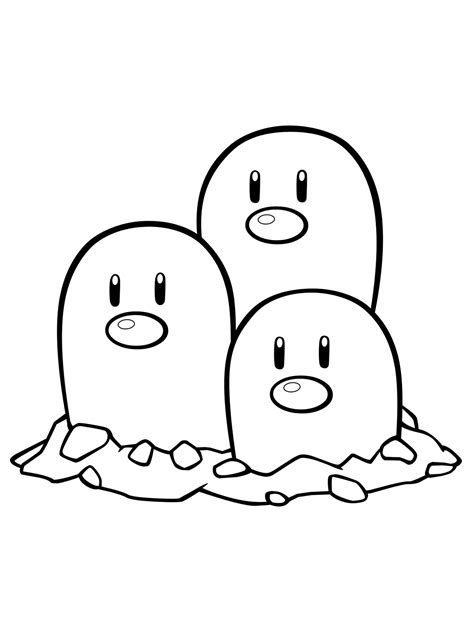 Diglett Coloring Pages Coloring Home