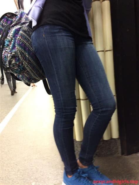 Sexycandidgirlstop Teen With Hot Legs In Tight Jeans Subway Candid Item 1
