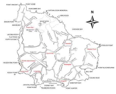 Norfolk Island Map Norfolk Island Mappery