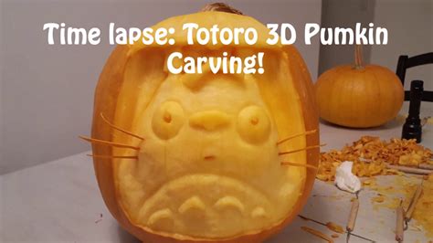 3d Pumpkin Carving Of Totoro Youtube