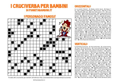La mini console di qumox ne racchiude una buona quantità, che può arrivare. 3 Cruciverba per Bambini di 11-12 Anni da Stampare con ...