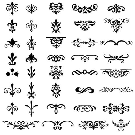 Free Vector Luxury Ornamental Elements Collection